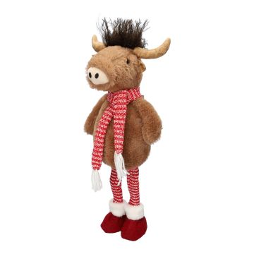 Plyšový dekorativní býk STADEN, stojící, hnědo-červený, 25 x 18 x 67 cm Plyšový dekorativní býk STADEN, stojící, hnědo-červený, 25 x 18 x 67 cm