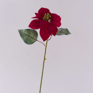 Umělá sametová poinsettie LIBASSE, červená, 45cm Umělá sametová poinsettie LIBASSE, červená, 45cm