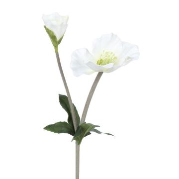 Plastová vánoční růže TRUNDA, bílá, 45cm Plastová vánoční růže TRUNDA, bílá, 45cm