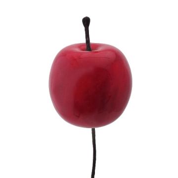 Ozdobné ovocné jablko NIPON se zátkou, 6 kusů, červené, 3,5cm Ozdobné ovocné jablko NIPON se zátkou, 6 kusů, červené, 3,5cm