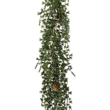 Dekorační závěsný modřín WODRI, tyč, šišky, zelený, 125cm Dekorační závěsný modřín WODRI, tyč, šišky, zelený, 125cm