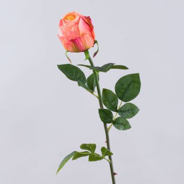 Umělá růže SUNJIK, oranžovo-růžovo-žlutá, 75cm, Ø7cm Umělá růže SUNJIK, oranžovo-růžovo-žlutá, 75cm, Ø7cm
