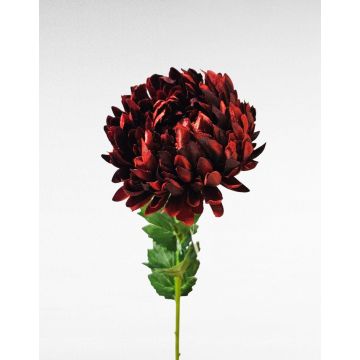 Umělá chryzantéma HIKJUN, vínově červená, 65cm, Ø12cm