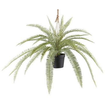 Umělá kapradina mečíková závěsný koš KUBAN, dekorativní květináč, světle zelená, 45cm, Ø80cm Umělá kapradina mečíková závěsný koš KUBAN, dekorativní květináč, světle zelená, 45cm, Ø80cm