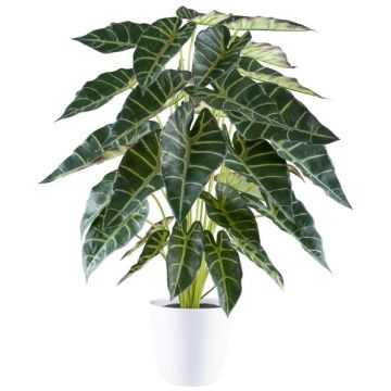 Umělá alokázie Alocasia Sanderiana PIVLA, melaminový květináč, zelená, 70cm Umělá alokázie Alocasia Sanderiana PIVLA, melaminový květináč, zelená, 70cm