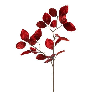 Sametová buková větev GALFHY, tmavě červená, 70cm