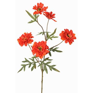 Dekorativní větvička chryzantémy PRUDENCE, Eco Collection, červenooranžová, 75cm, Ø5-6,5cm Dekorativní větvička chryzantémy PRUDENCE, Eco Collection, červenooranžová, 75cm, Ø5-6,5cm
