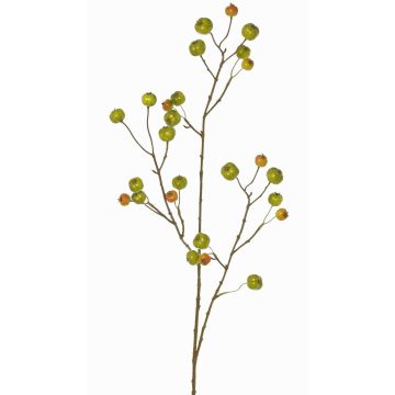 Umělá okrasná větev jabloně NONGIH s plody, zelenooranžová, 90cm