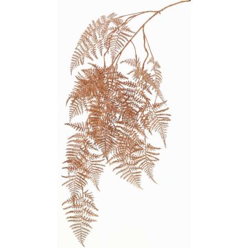 Dekorativní větev Asparagus plumosus MELFHY, závěsná, metalická měděná, 130cm Dekorativní větev Asparagus plumosus MELFHY, závěsná, metalická měděná, 130cm