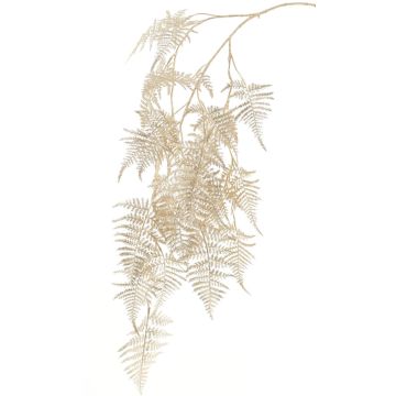 Dekorativní větev Asparagus plumosus MELFHY, závěsná, stříbrno-zlatá metalíza, 130cm