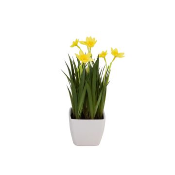 Umělý narcis AMANDINE, žlutý, 23cm