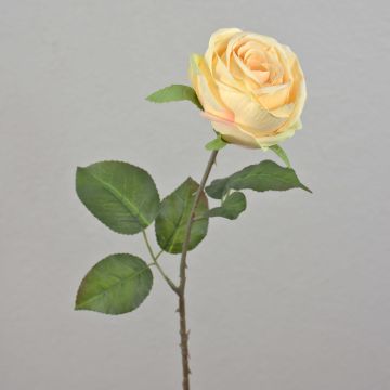 Umělá růže FINAKAS, krémově žlutá, 65cm Umělá růže FINAKAS, krémově žlutá, 65cm