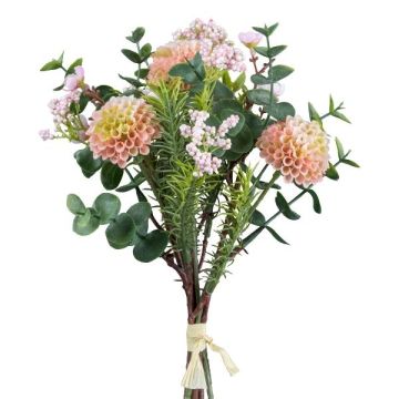 Umělá kytice z pomponků jiřiny eukalyptus ZORCA, bobule, růžová, 30cm Umělá kytice z pomponků jiřiny eukalyptus ZORCA, bobule, růžová, 30cm