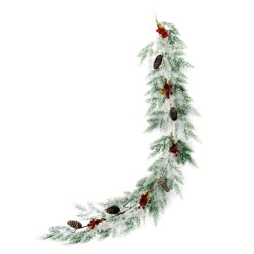 Umělá vánoční girlanda BREKSTAD, bobule, šišky, zasněžená, 150 cm, Ø 20 cm Umělá vánoční girlanda BREKSTAD, bobule, šišky, zasněžená, 150 cm, Ø 20 cm