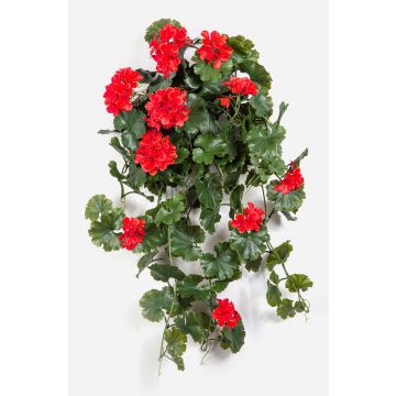 Umělá pelargonie OTTAVIA na tyči, křížová dvířka, červená, 65cm