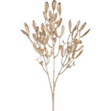Umělé jmelí GLUNTA s bobulemi, zlaté, 70cm