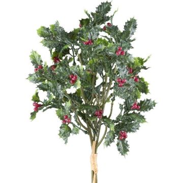 Umělý svazek cesmíny NALFO s bobulemi, zmrzlý, třpytivý, zeleno-červený, 35cm Umělý svazek cesmíny NALFO s bobulemi, zmrzlý, třpytivý, zeleno-červený, 35cm