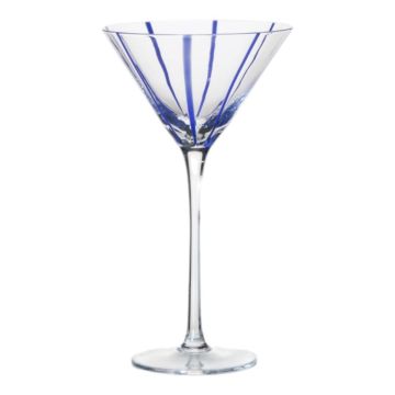 Sklenice na martini OCTAVIUS s pruhy, modro-čirá, 21 cm, Ø 12 cm Sklenice na martini OCTAVIUS s pruhy, modro-čirá, 21 cm, Ø 12 cm