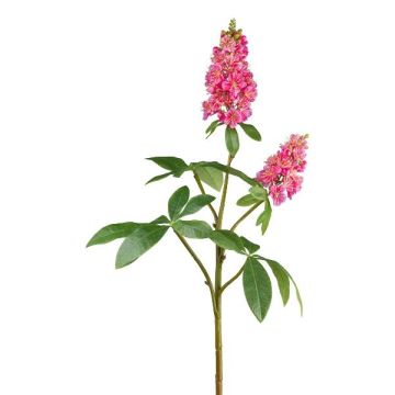 Umělá větev kaštanu KLARHO s květy, tmavě růžová, 95cm