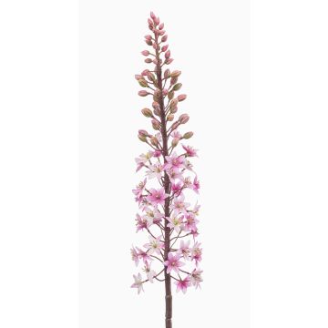 Umělá květinová prošívaná svíčka SCHENRA, růžová, 95cm