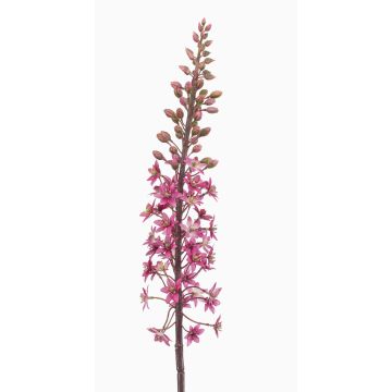 Umělá květinová prošívaná svíčka SCHENRA, tmavě růžová, 95cm