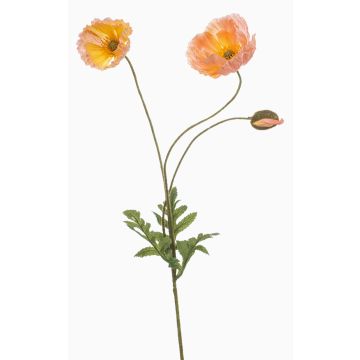 Dekorativní větvička máku SCHUNRA, broskvová, 75cm