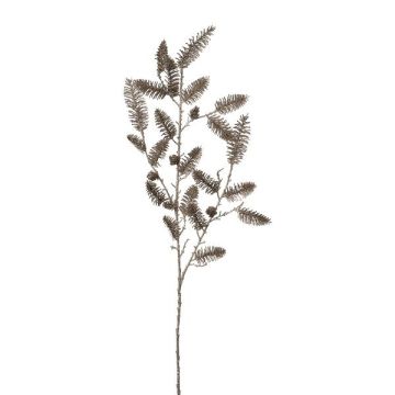 Dekorativní větev jedle stříbrné DRIVEL se šiškami, 95cm