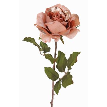 Sametová růže SINDALA, lososová, 60cm, Ø12cm Sametová růže SINDALA, lososová, 60cm, Ø12cm