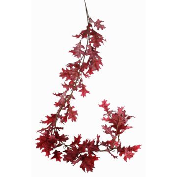Umělá dubová girlanda ERASMIA, vínová, burgundská, 180cm Umělá dubová girlanda ERASMIA, vínová, burgundská, 180cm