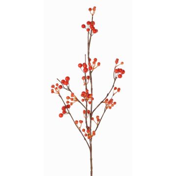 Umělá větvička sněženky HARMONIA, bobule, oranžová, 80cm Umělá větvička sněženky HARMONIA, bobule, oranžová, 80cm