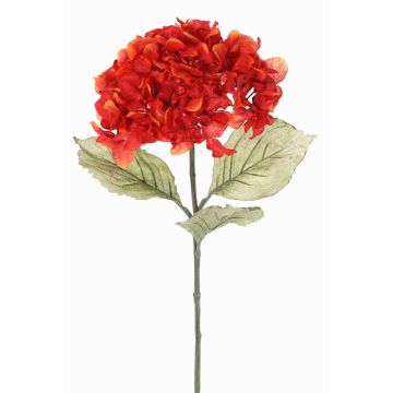 Umělá květina hortenzie URANIA, oranžovo-červená, 75cm, Ø20cm