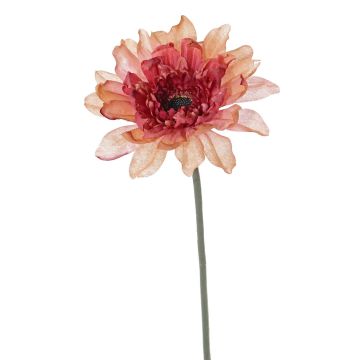 Textilní květina gerbera PAMILLA, lososově růžová, 65cm, Ø12cm Textilní květina gerbera PAMILLA, lososově růžová, 65cm, Ø12cm