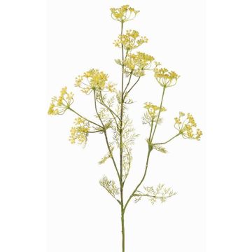 Umělá koprová větvička WINCENT, žlutá, 80cm, Ø5-7cm