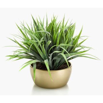 Umělá rákosová tráva NIBORI v keramickém květináči zlatá, zelená, 35cm