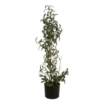 Umělý olivový keř LEANDRU s plody, zelený, 105cm