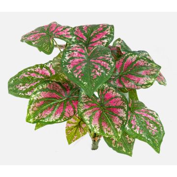 Umělé caladium BECRUX na zápichu, zelená-růžová, 35cm