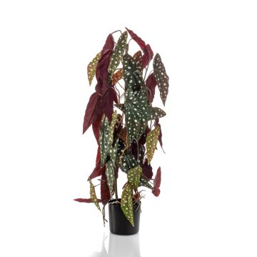 Umělá begonie tečkovaná MICHIKO, zeleno-bílá, 75cm