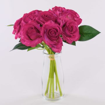 Umělá kytice růží GAUTAM, růžová, 25cm