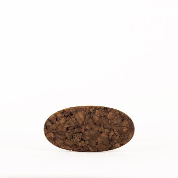 Oválný podtácek z lisovaného korku MANARA, tmavý, 20x10x1,8cm