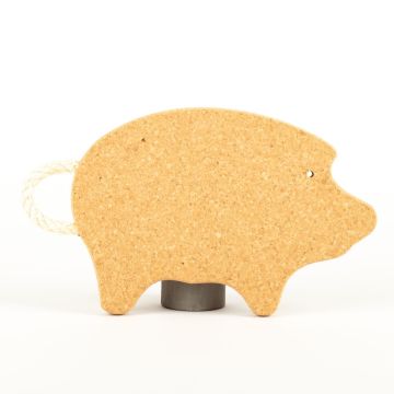 Korkový podtácek Pig Press RUDI, přírodní, 32x18,5x2cm