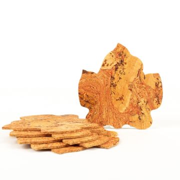 Korkový skleněný podtácek s vinným listem FANAKA, 6 kusů, přírodně-červeno-černý, 12x12cm, tloušťka 0,3cm Korkový skleněný podtácek s vinným listem FANAKA, 6 kusů, přírodně-červeno-černý, 12x12cm, tloušťka 0,3cm