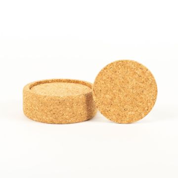 Kulatý korkový skleněný podtácek HALINA s držákem, 6 kusů, přírodní, Ø9cm, tloušťka 0,5cm Kulatý korkový skleněný podtácek HALINA s držákem, 6 kusů, přírodní, Ø9cm, tloušťka 0,5cm