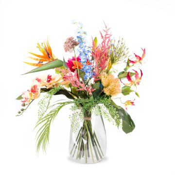 Umělá kytice FEME, červenofialová, 65cm, Ø40cm