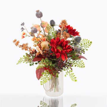 Umělá podzimní kytice HELENA, slunečnice, červená, 40cm, Ø35cm Umělá podzimní kytice HELENA, slunečnice, červená, 40cm, Ø35cm