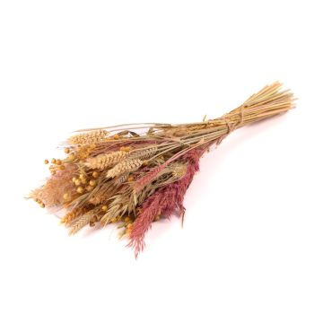 Sušená kytice DILIANE, růžová-příroda, 50cm, Ø15cm