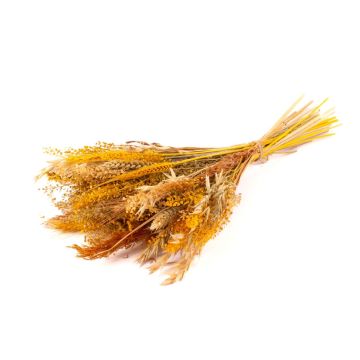 Sušená kytice DILIANE, žlutá-přírodní, 50cm, Ø15cm