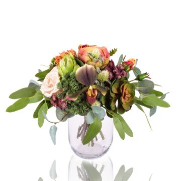 Umělá kytice ze sukulentů NABINTY, lososově zelená, 35cm, Ø35cm Umělá kytice ze sukulentů NABINTY, lososově zelená, 35cm, Ø35cm