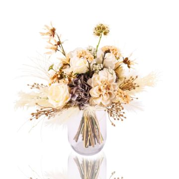 Umělá kytice RAWENNA v suchém vzhledu, béžovo-bílá, 40cm, Ø50cm Umělá kytice RAWENNA v suchém vzhledu, béžovo-bílá, 40cm, Ø50cm