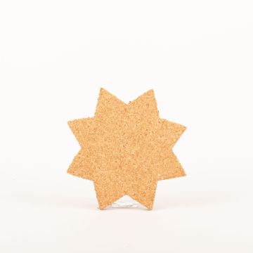 Hvězdicový korkový podtácek MANARA, přírodní, 1,5 cm, Ø19,5 cm
