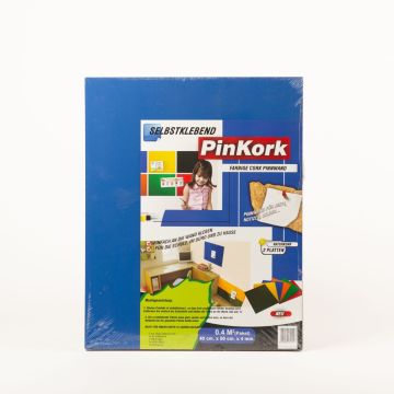 Korková nástěnka BASMA, samolepicí, 2 desky, modrá, 50x40x0,4cm